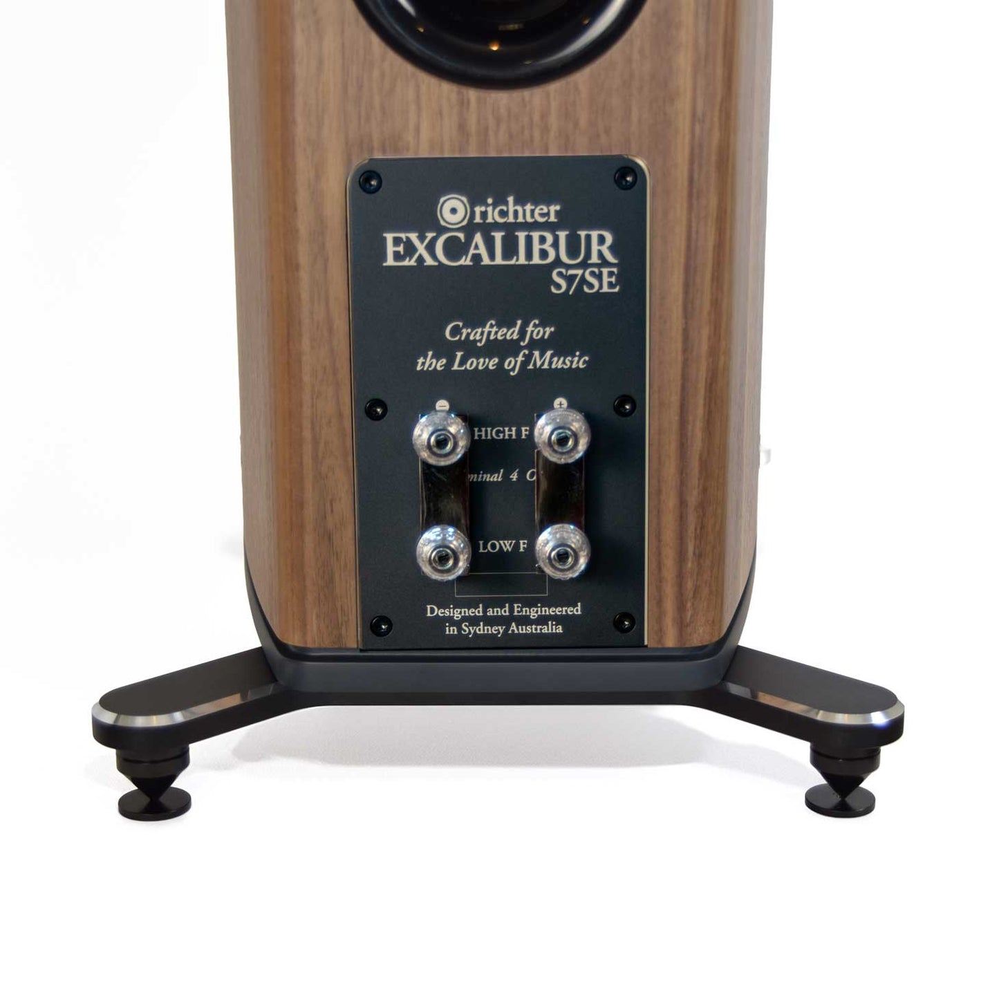 Close up of rear Richter Excalibur S7 Special Edition Speakers