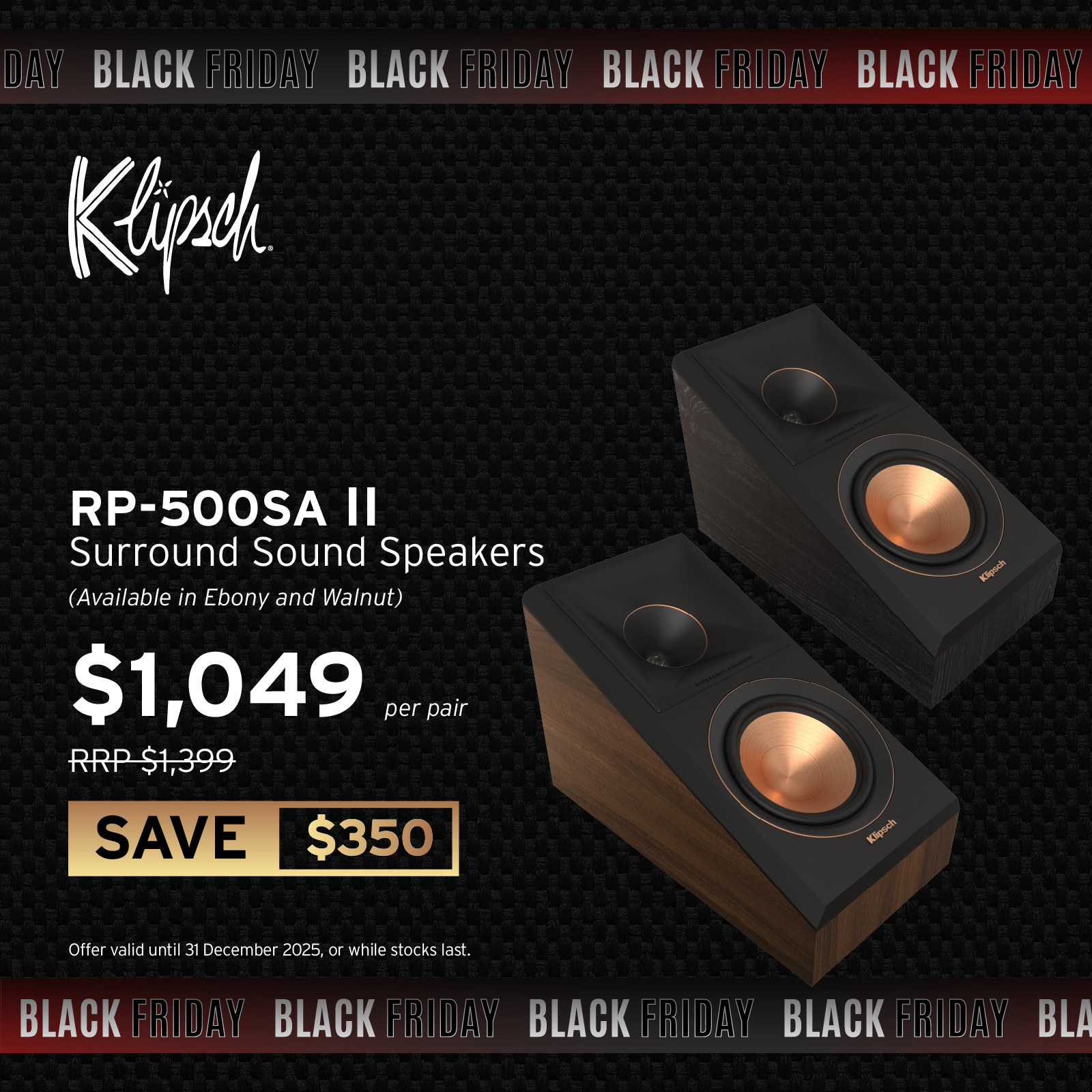 Klipsch RP-500SA II Surround Speakers Dolby Atmos – Audio Trends