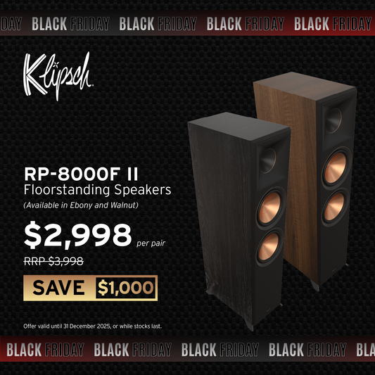 Klipsch RP-8000 Speaker black friday banner