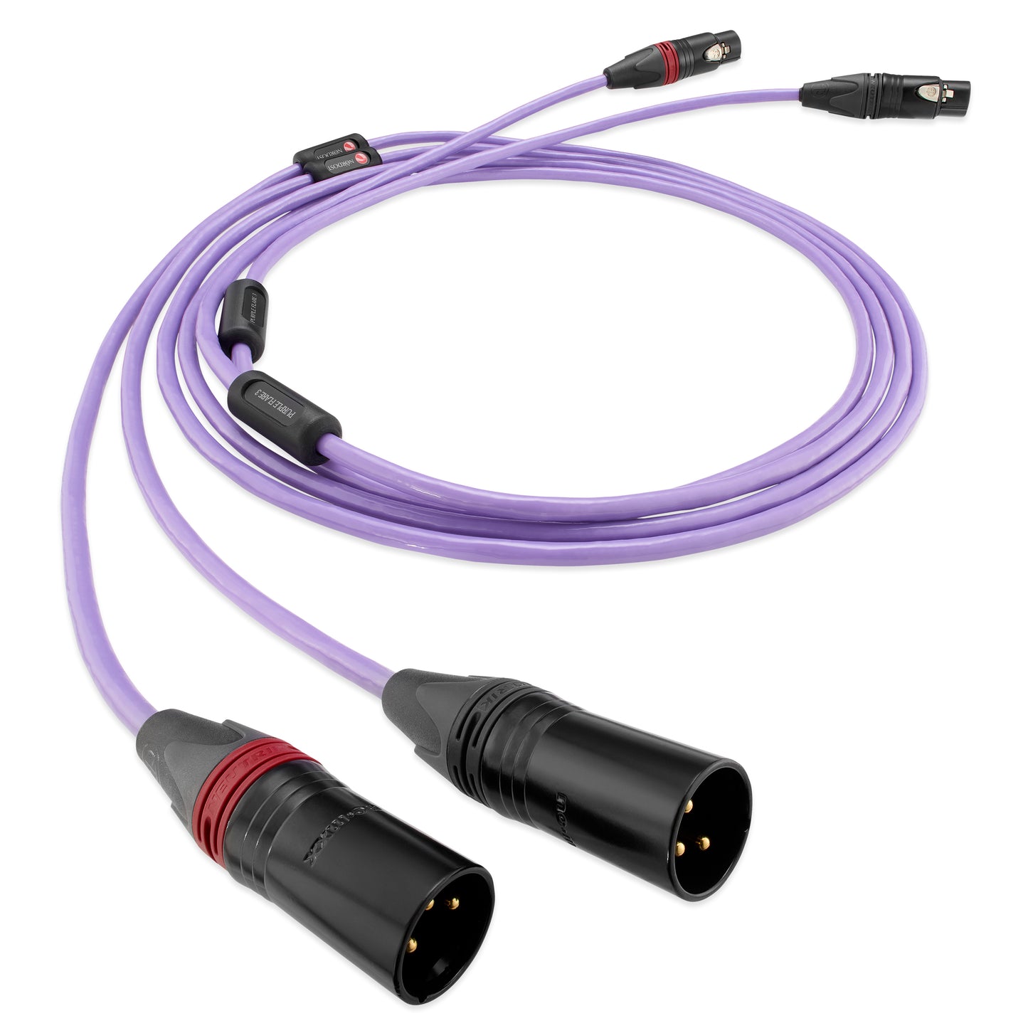 Nordost Purple Flare 3 XLR to XLR Audio Cable on white background