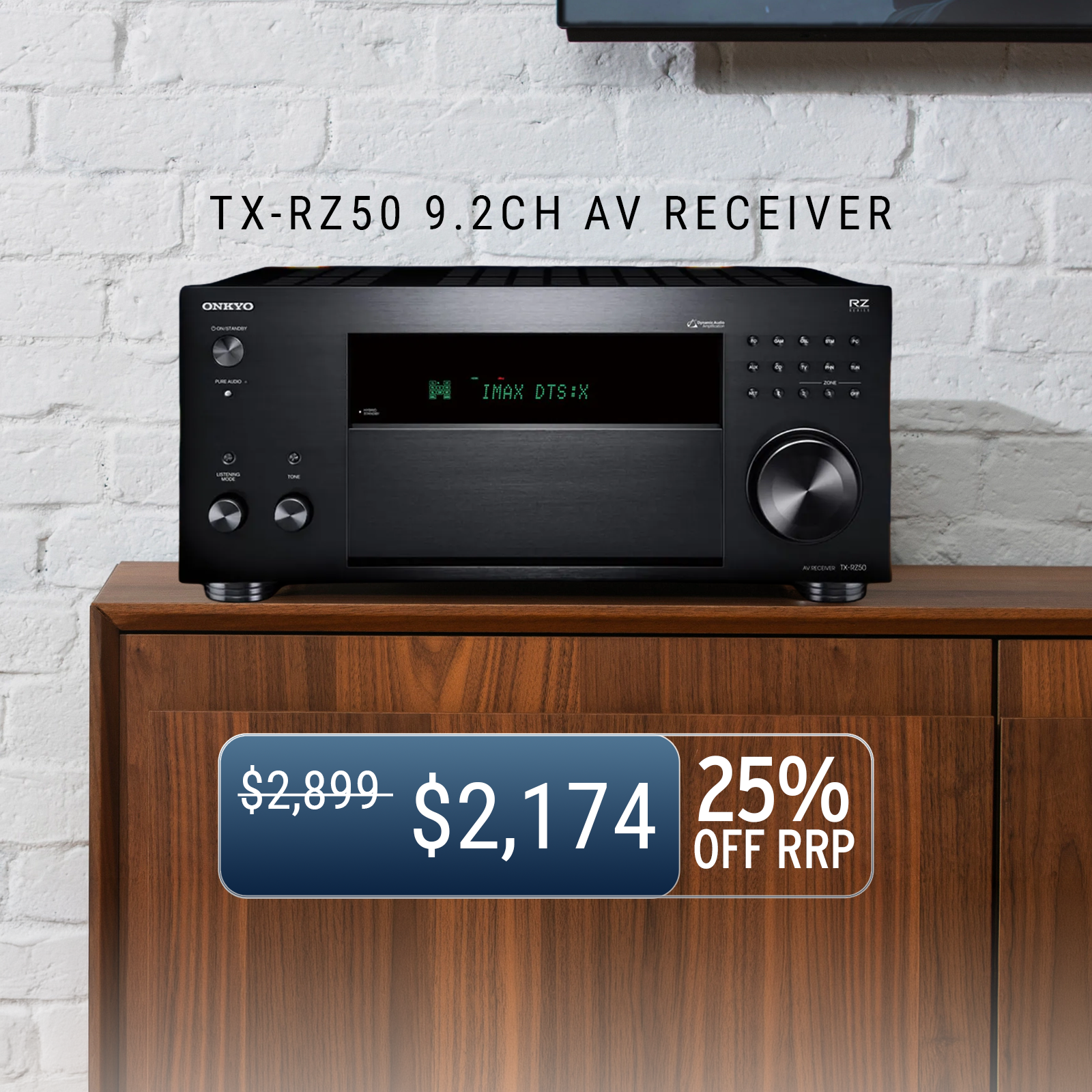 Onkyo TX-RZ50 8K Home Theatre Receiver | 9.2 Channel AV Receiver
