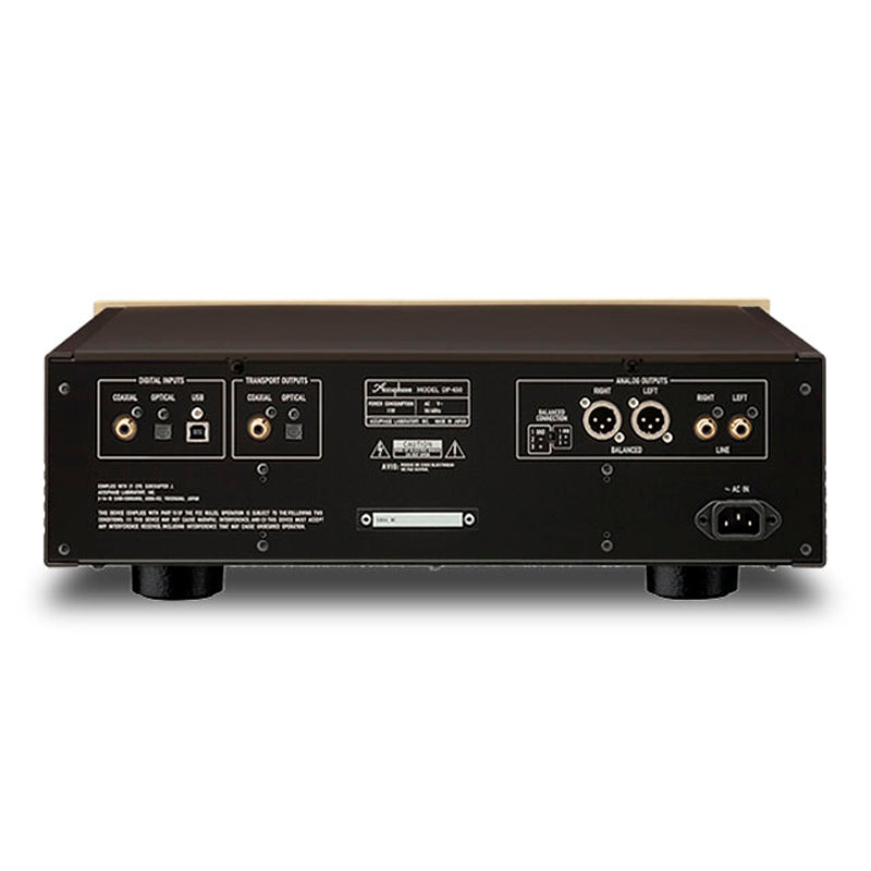 Back view of Accuphase DP-450 CD Player