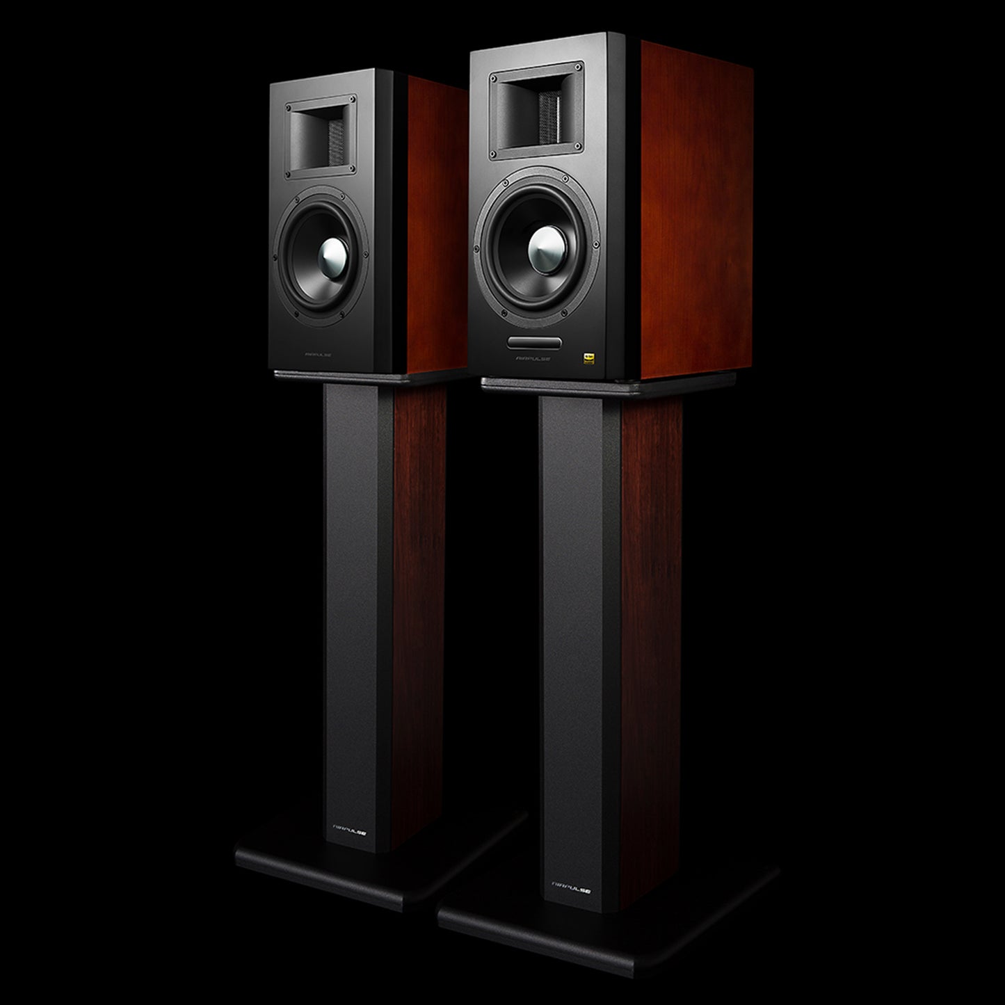 Speakers Are Securely Bolted To The Top Of The Stands - Speakers sold separately