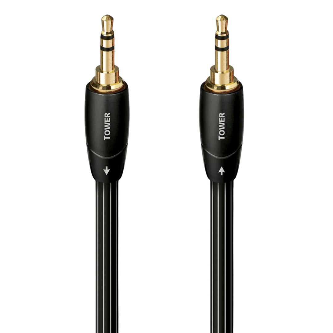 AudioQuest Tower 3.5mm to 3.5mm Cable on white background