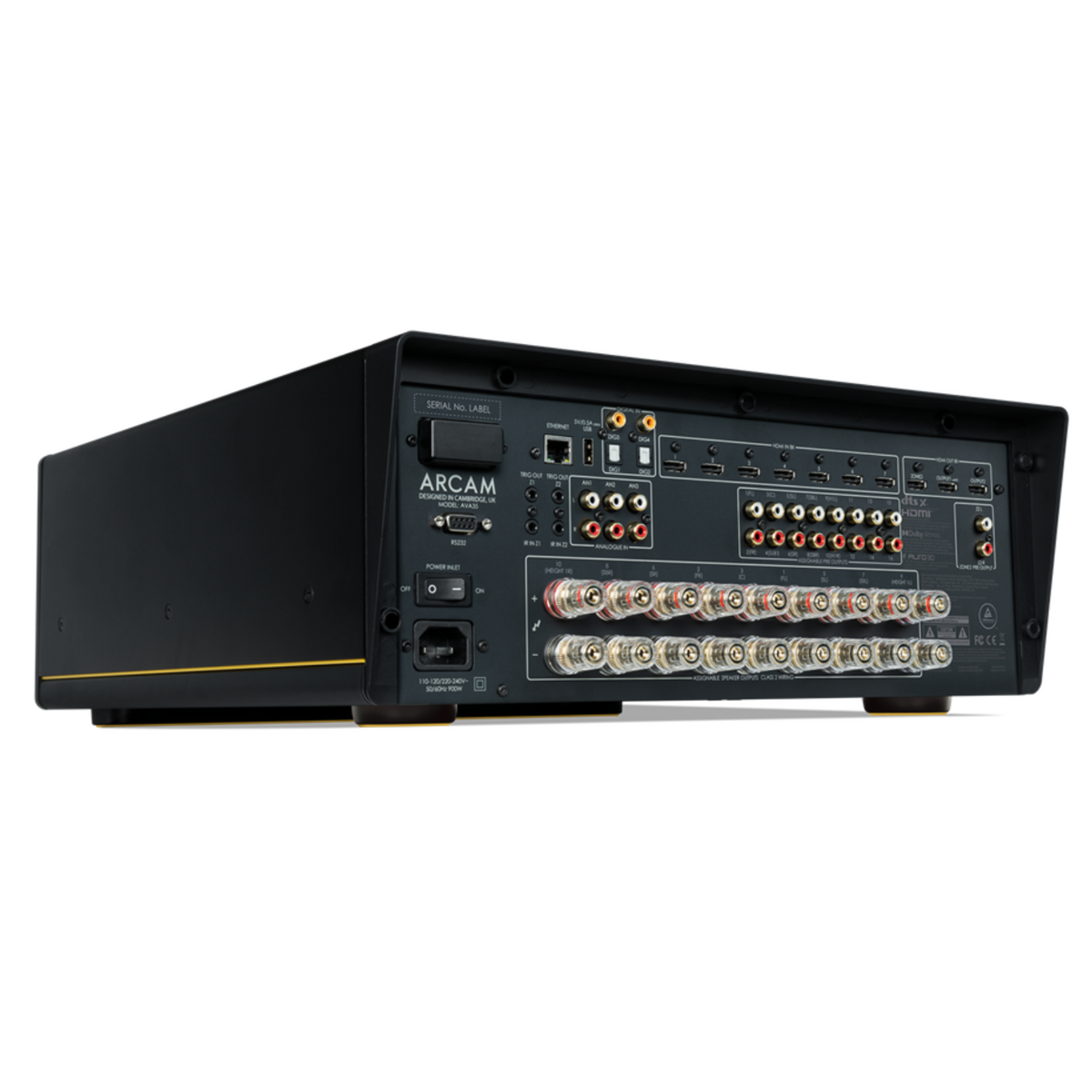 Arcam AVA35 AV Amplifier on a white background