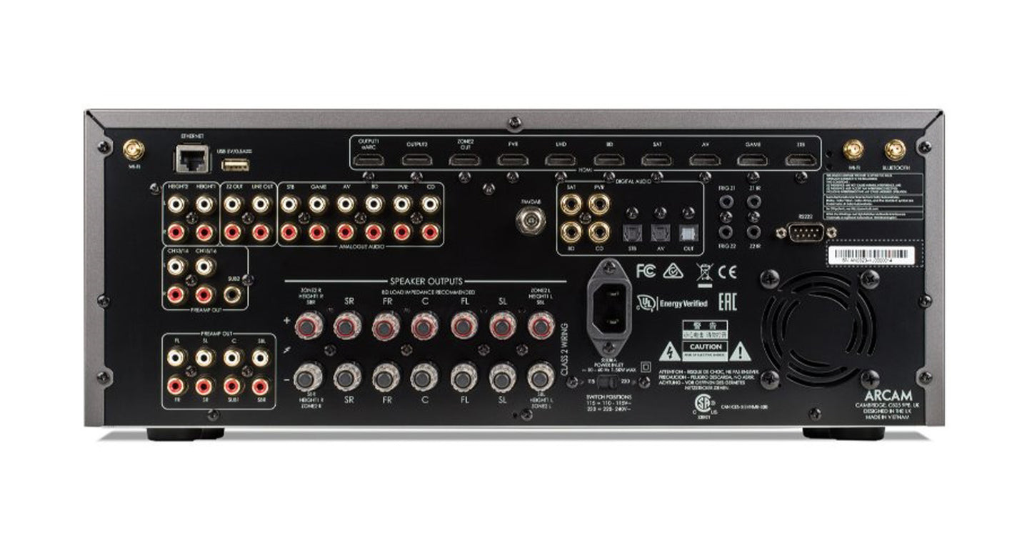 Arcam AVR21 8K Home Theatre Receiver - Up to 4 Subwoofer Outs