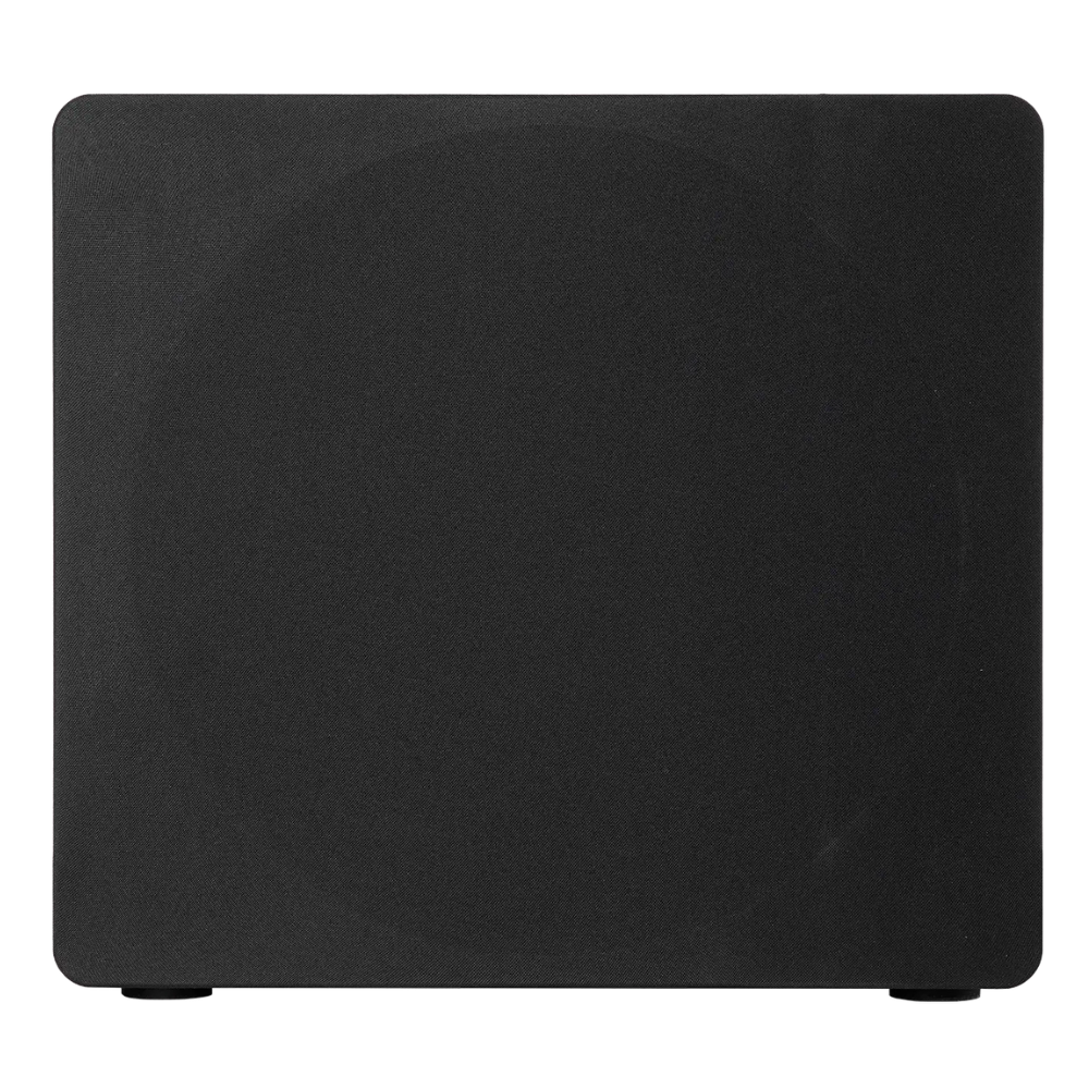 Front view of Ascendo The16 Sub Active Sealed Subwoofer with grille on
