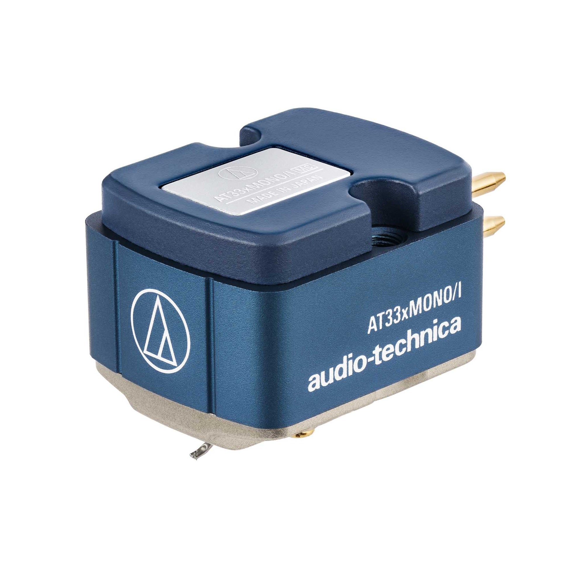 Audio Technica AT33xMono/I Dual Moving Coil Monaural Cartridge on white background