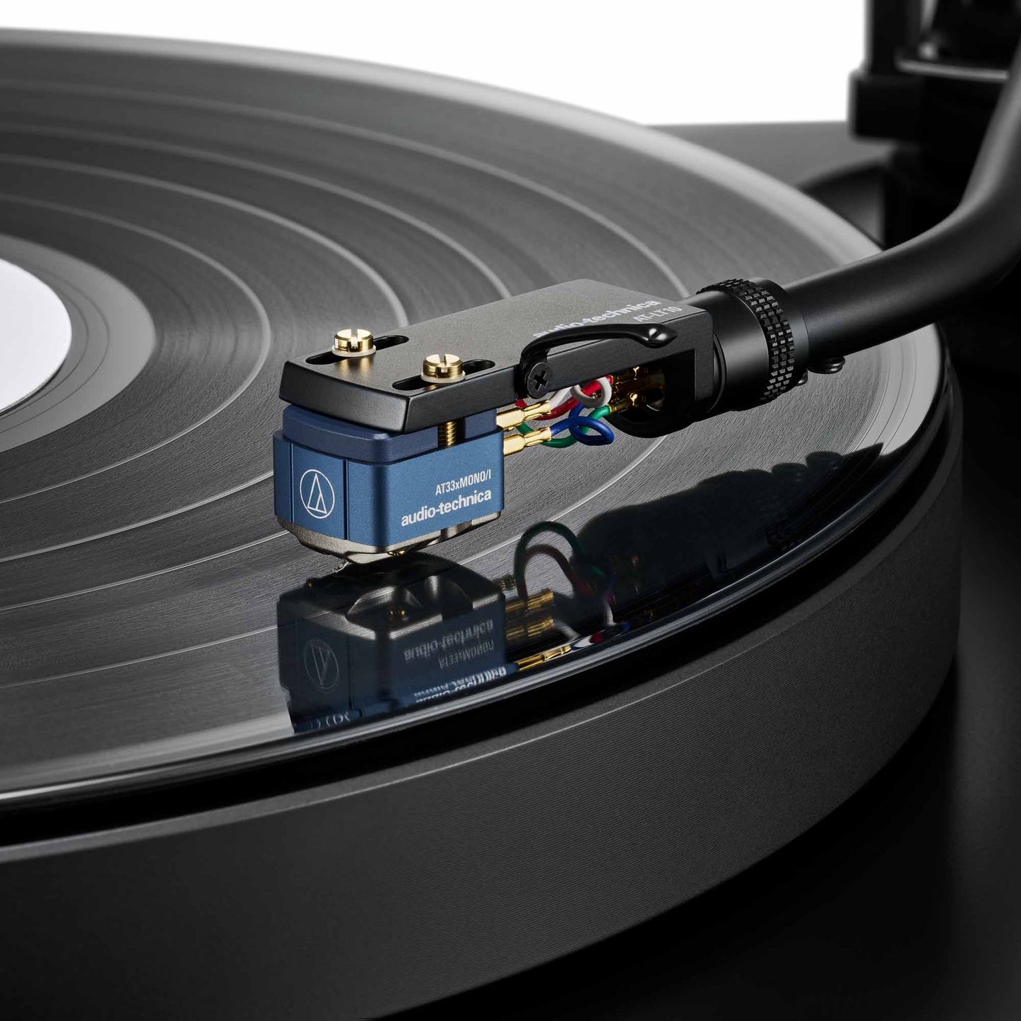 Audio Technica AT33xMono/I Dual Moving Coil Monaural Cartridge on tonearm