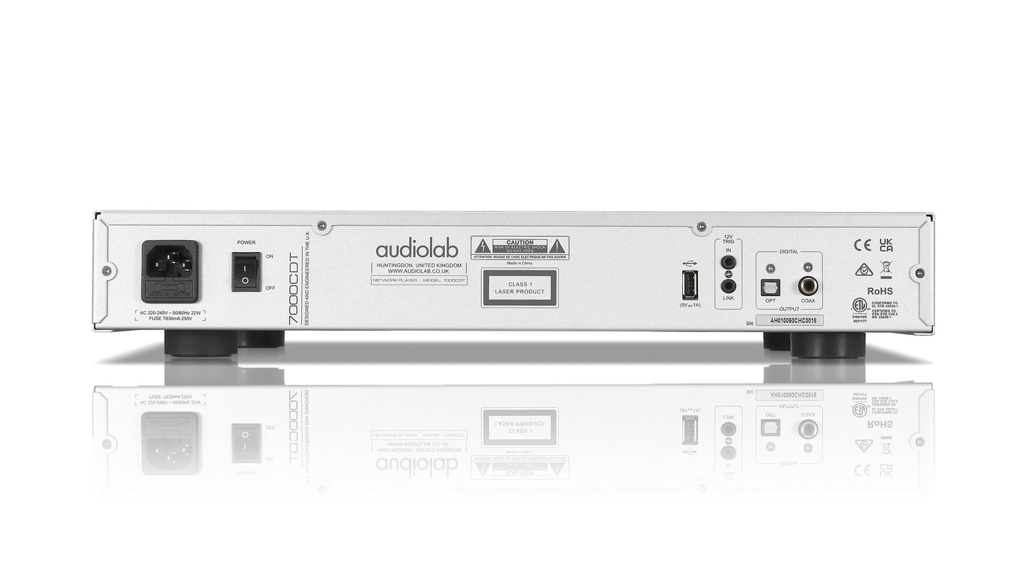 Rear of Audiolab 7000 CDT in silver