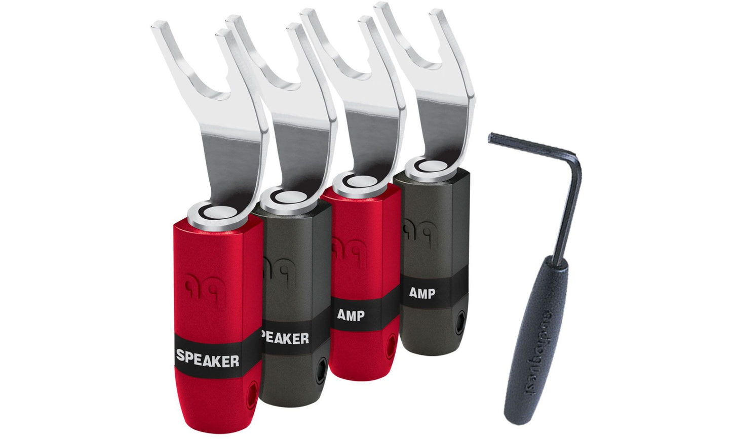 AudioQuest SureGrip 300 Spade Connectors (Silver)