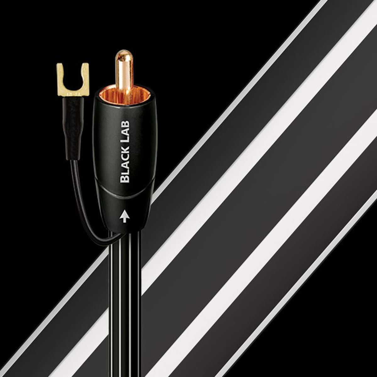 AudioQuest Black Lab Subwoofer Cable - Includes ground terminal on each end to reduce hum