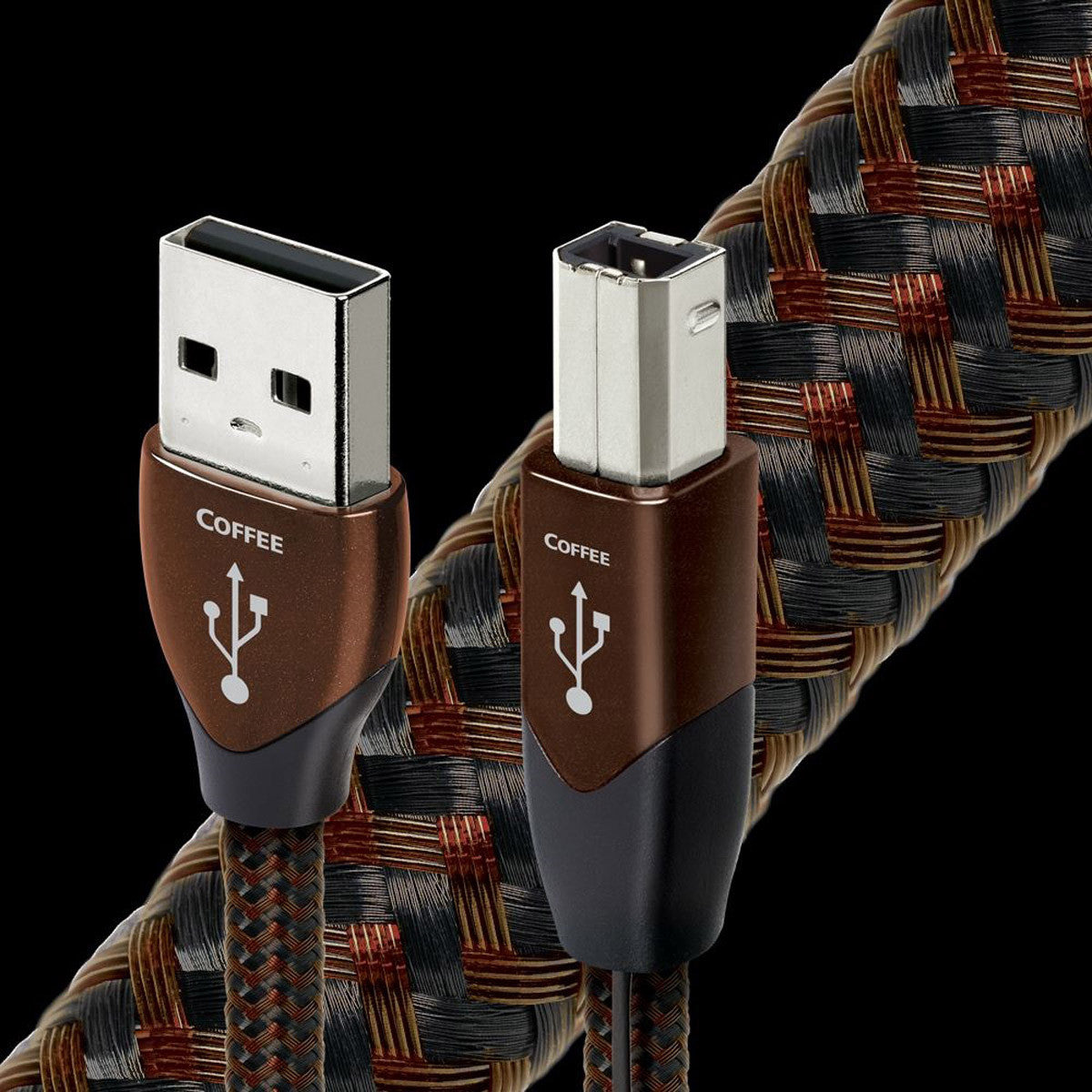 USB A To B Cable Connections With Braided Cable