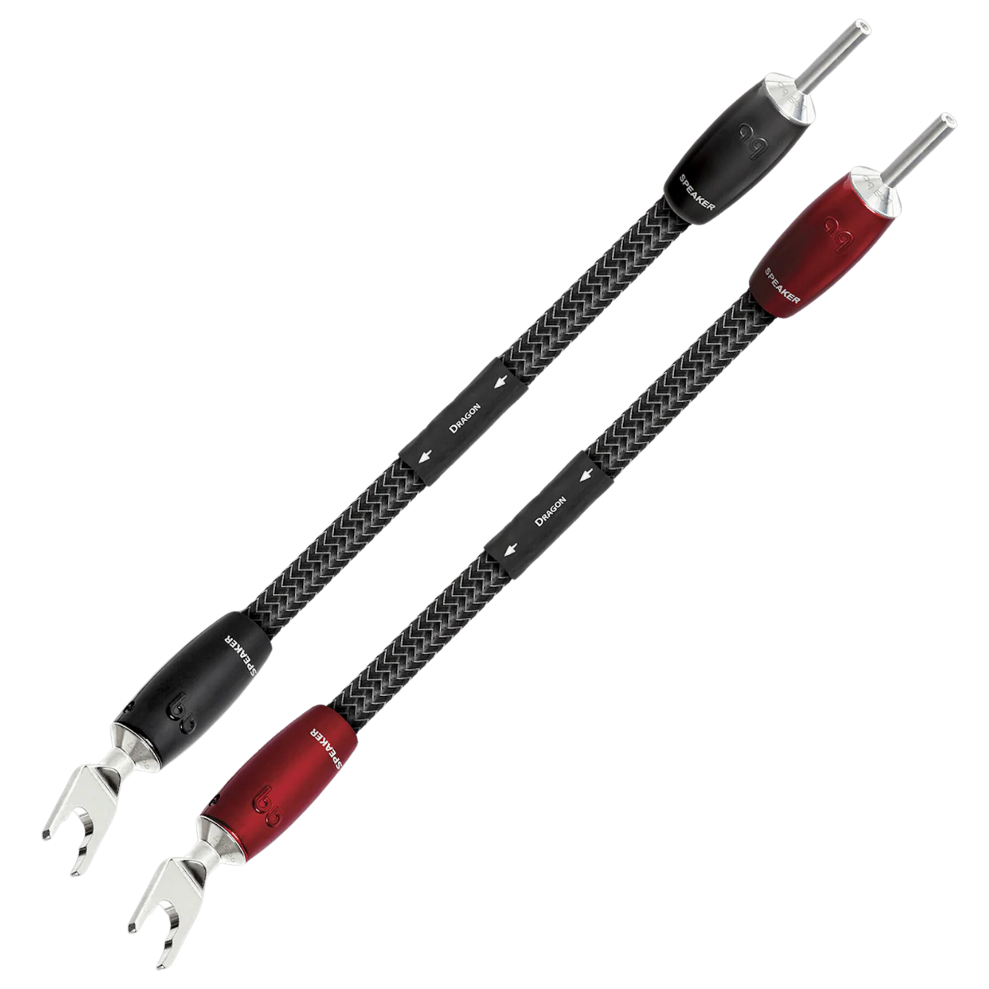 AudioQuest Dragon Bi-Wire Jumpers - Shown with Banana & Spades