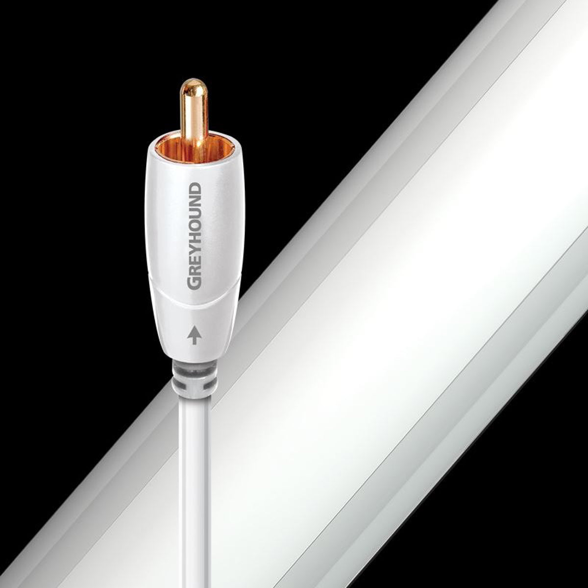 AudioQuest Greyhound Subwoofer Cable - White with light grey stripes