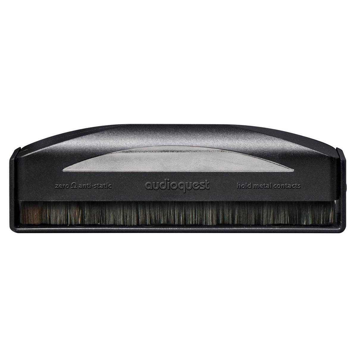Front view of AudioQuest Silver Anti-Static Record Brush on a white background