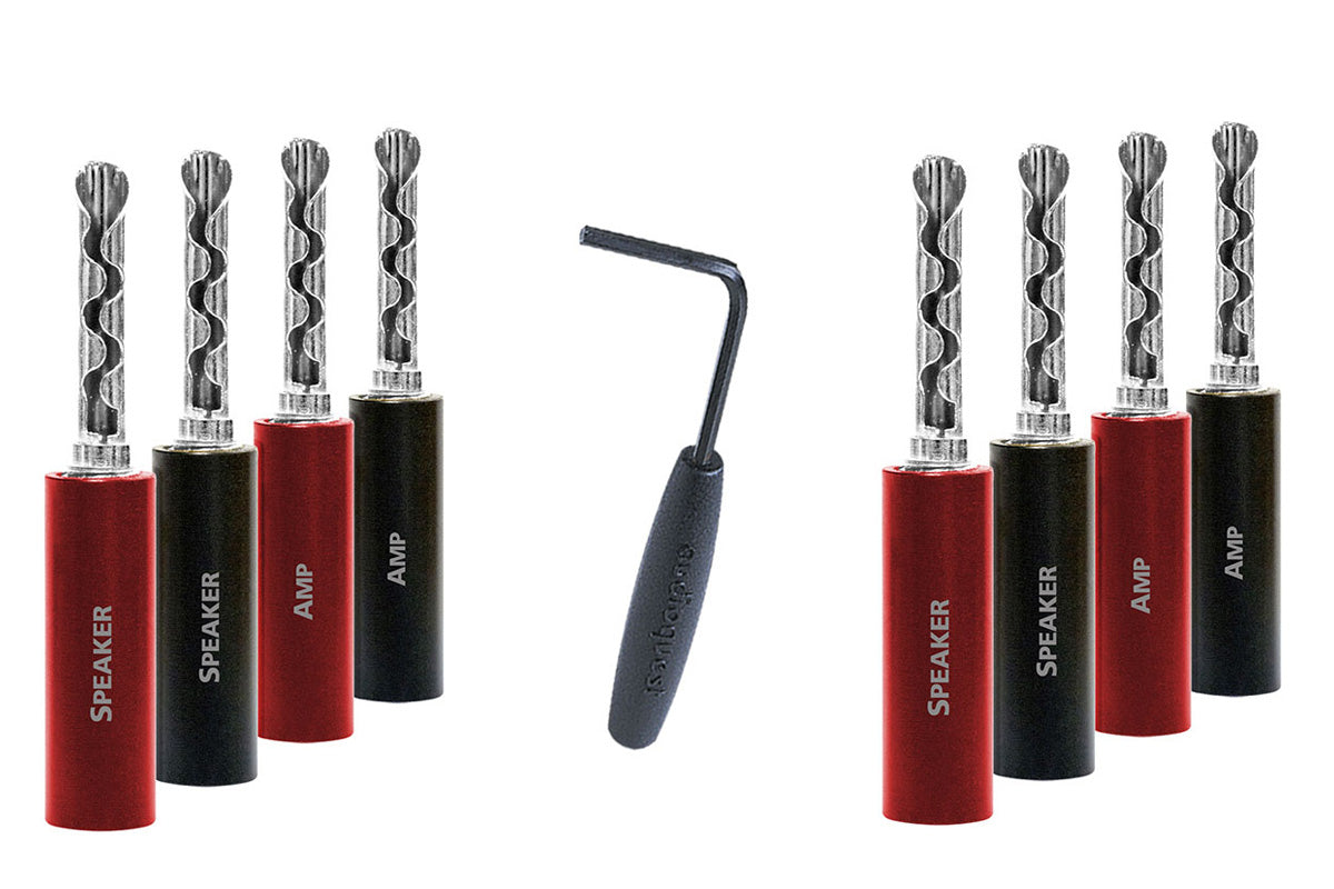 AudioQuest SureGrip 100 Banana Plugs - 8 pack.