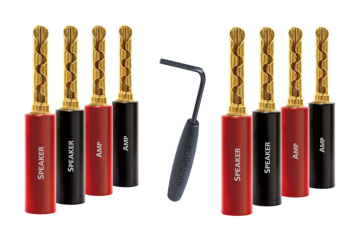 AudioQuest Suregrip Banana Plugs - 8 pack.