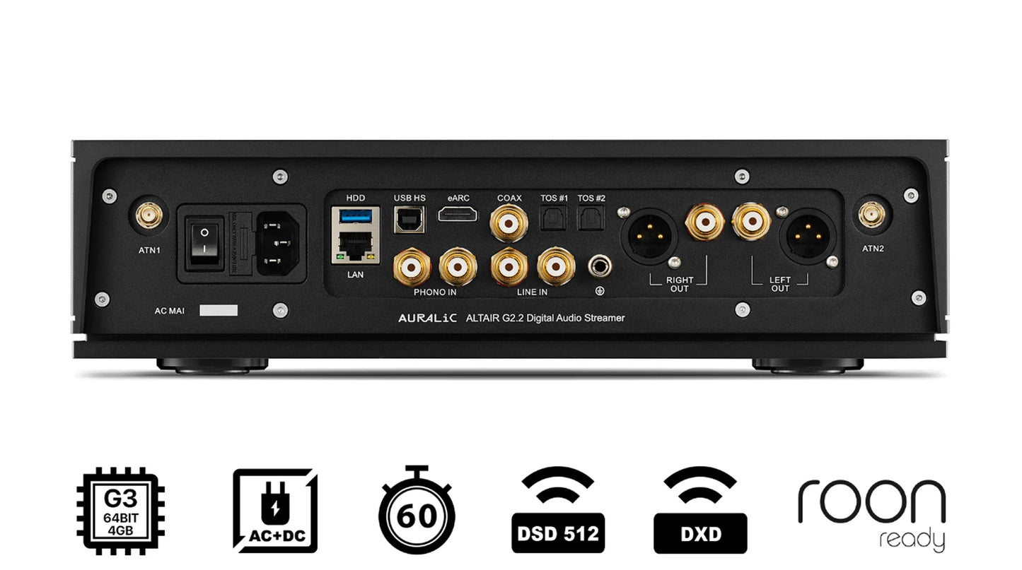 AURALiC Altair G2.2 Streaming Preamplifier - Rear Connections