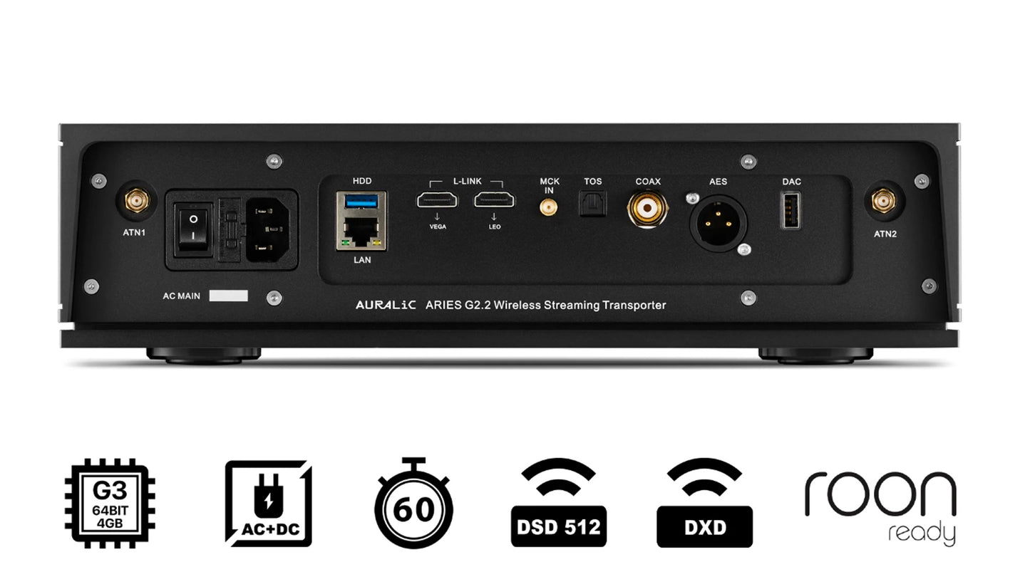 AURALiC Aries G2.2 Streaming Transporter - Rear Connections