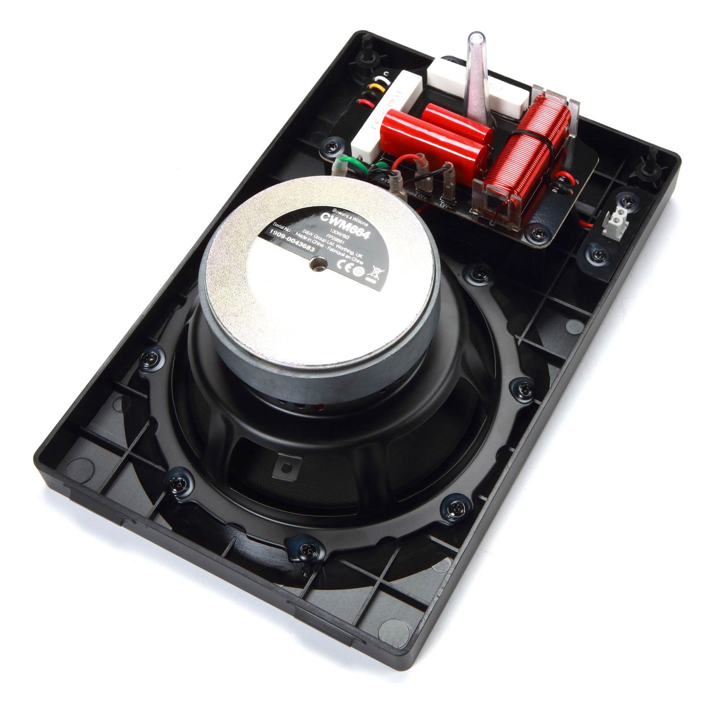 B&W CWM664 In-Wall Speaker - 152mm (6") Black Woven Glass Fibre Cone Bass/Midrange