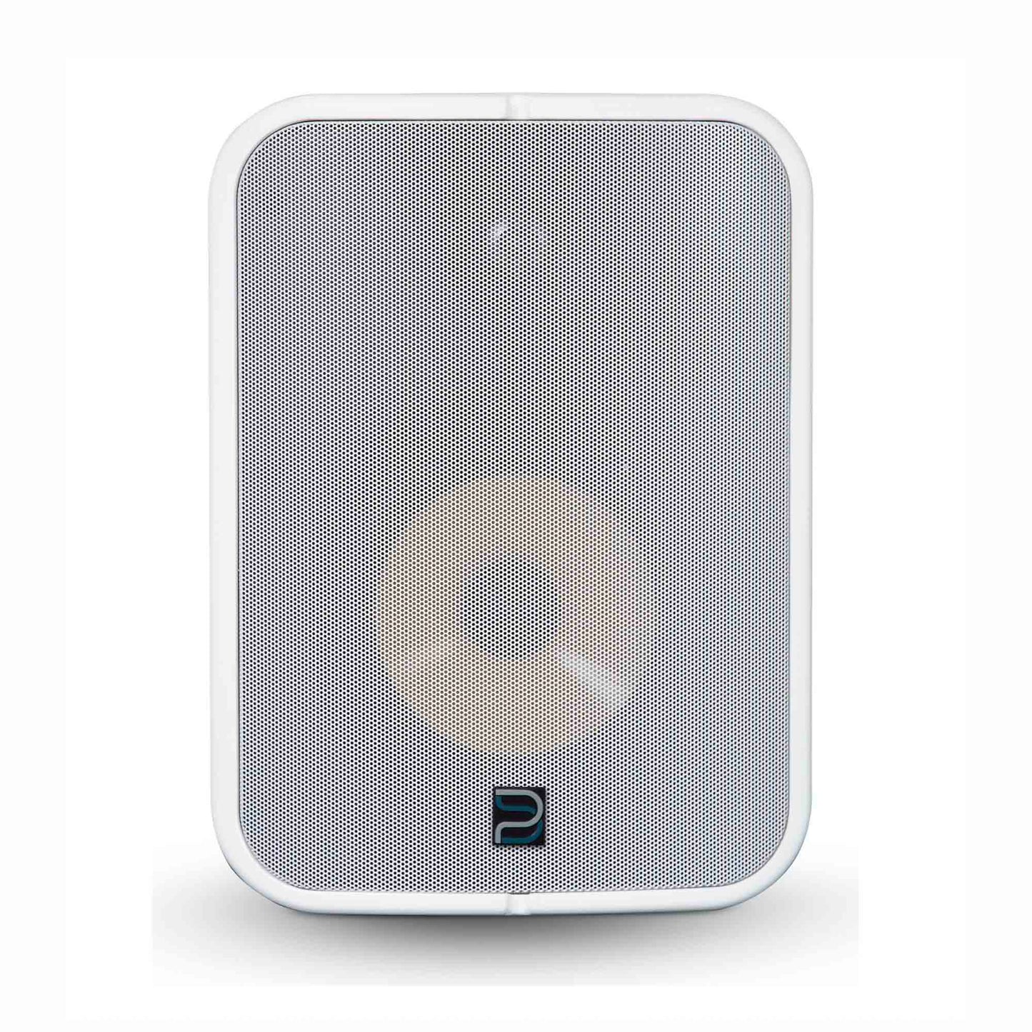 Front of Bluesound Professional BSP1000 in white with grille on