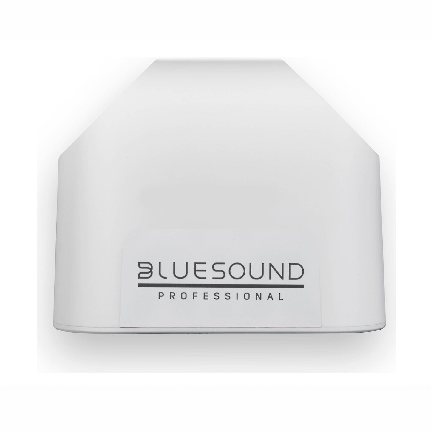 Top of Bluesound Professional BSP200 in white on white background
