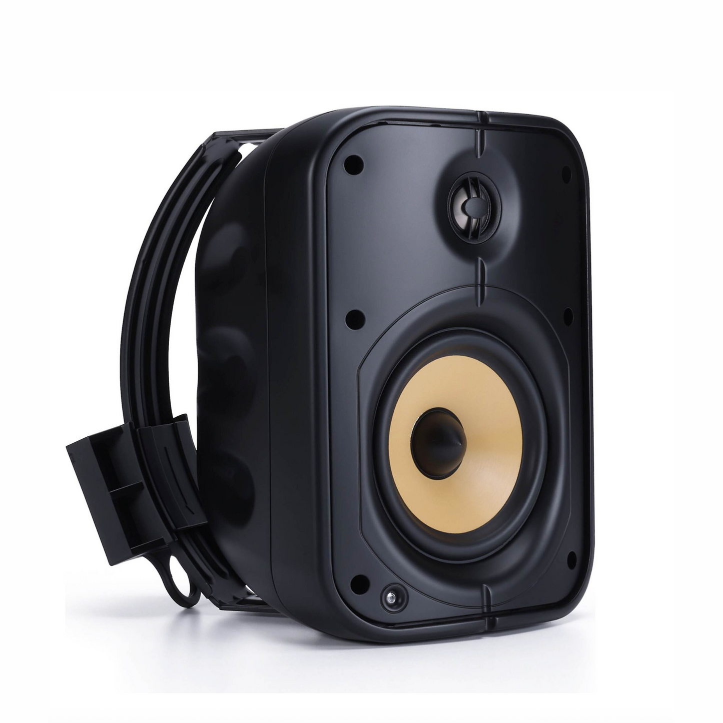 Angle of Black Bluesound Professional BSP500 on white background