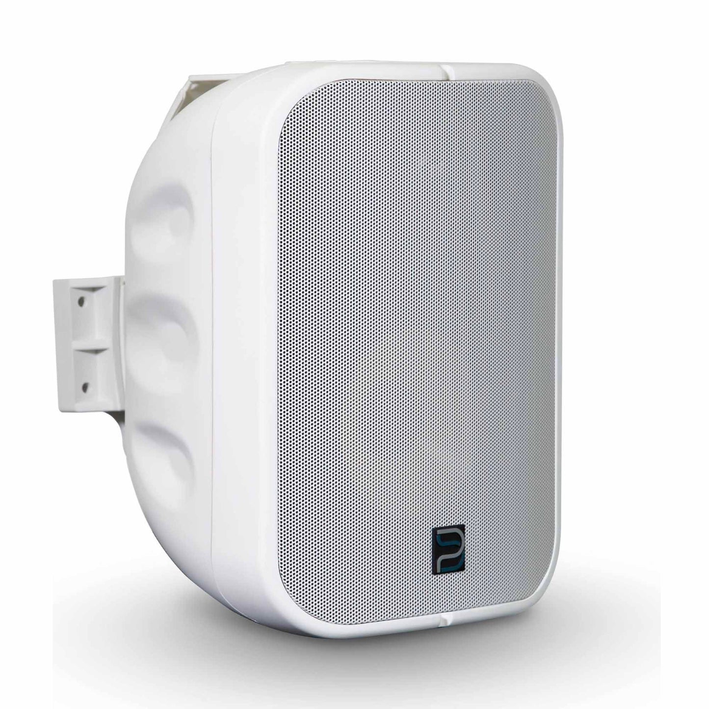 White Bluesound Professional BSP500 on white background with grille on