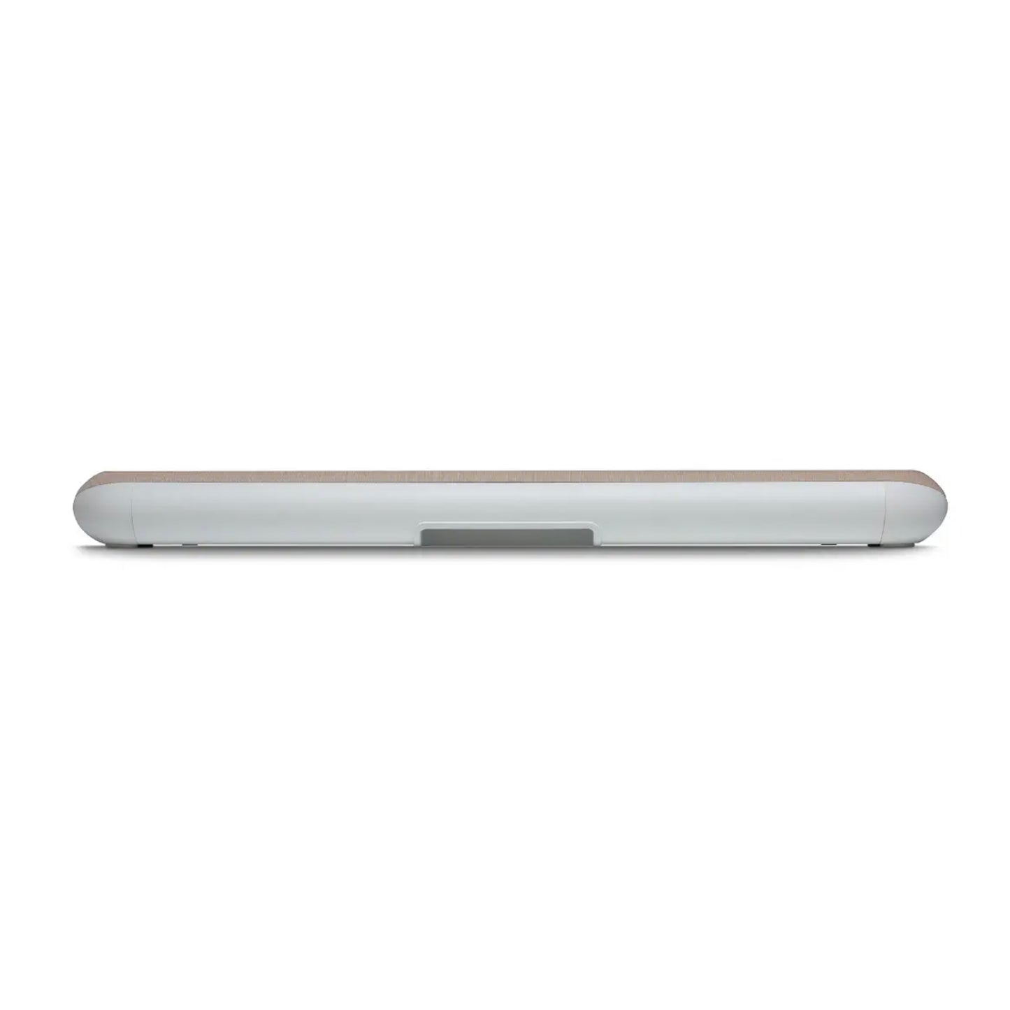 Rear view of Bluesound Pulse Cinema Mini Soundbar in tan colour