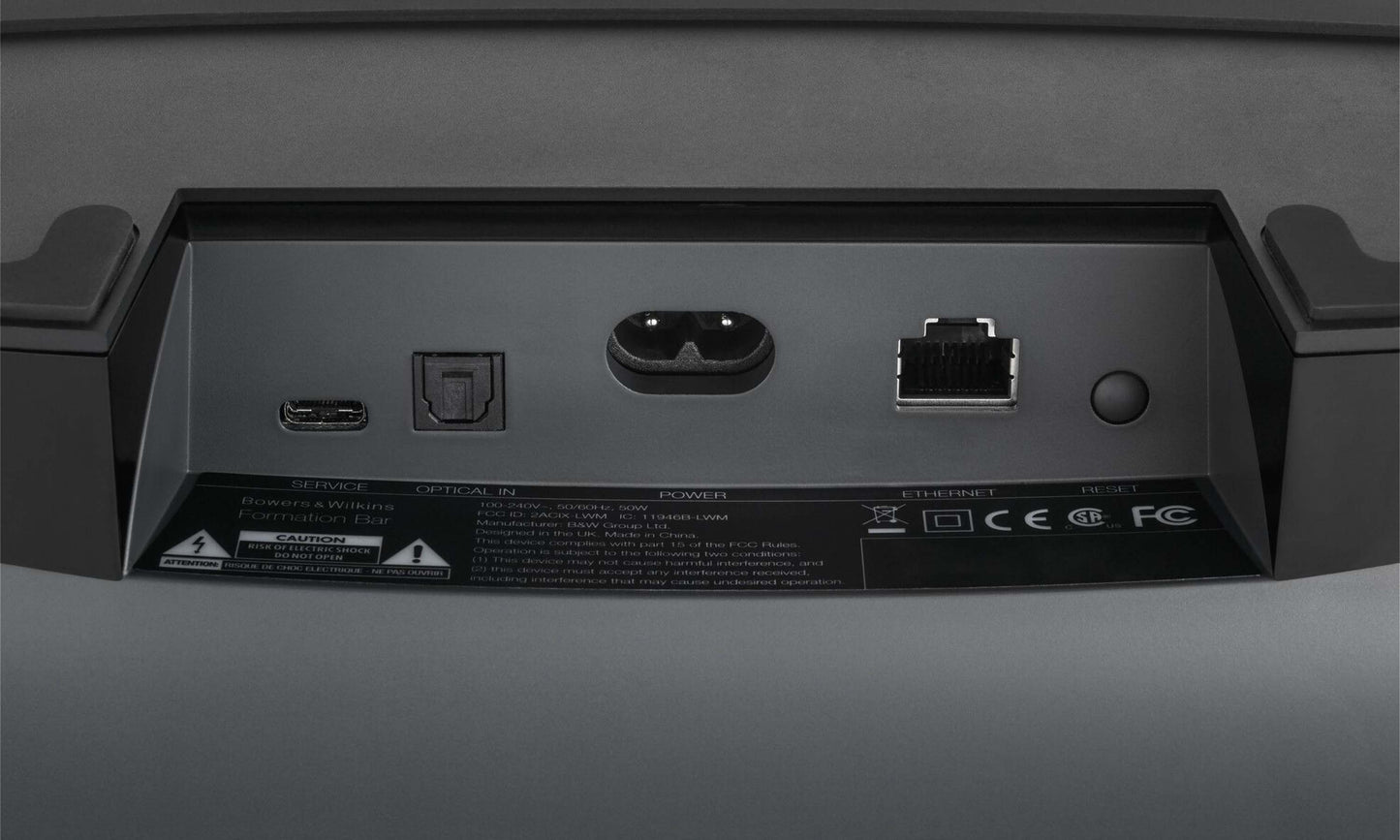 B&W Formation Bar Soundbar - Rear panel