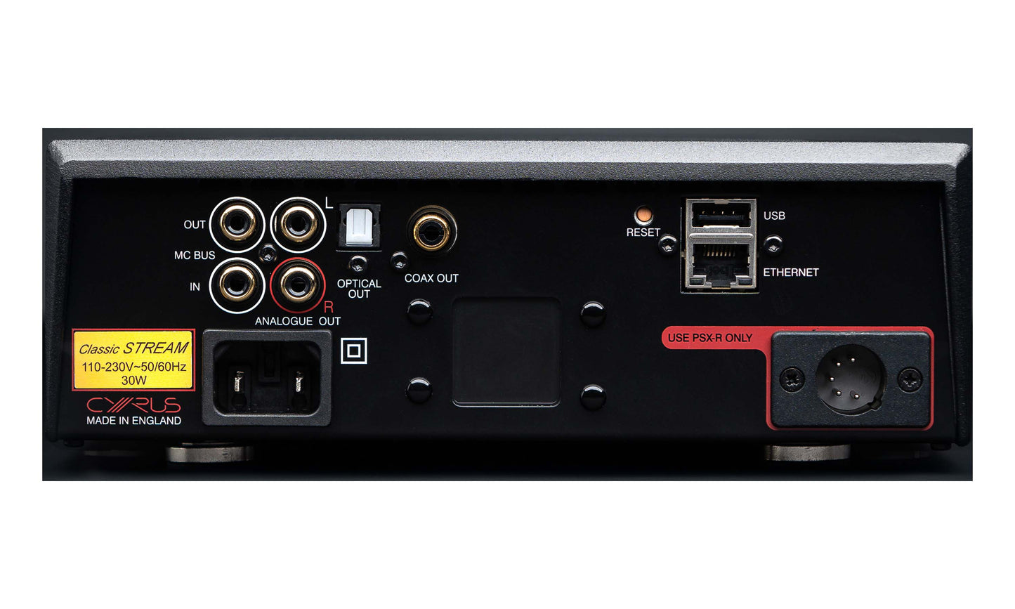 Cyrus Classic Stream Network Music Player - Analogue Audio Outputs plus Optical & Coaxial Digital Outputs