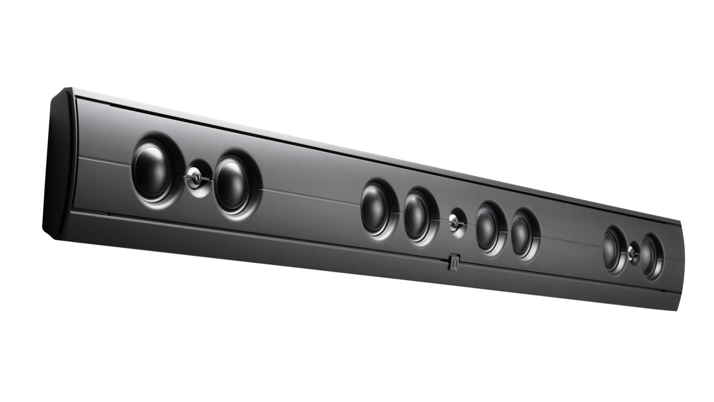 Definitive Technology Mythos 3C-65 On-Wall Passive Soundbar - 11 Speakers including 8 Mid/Bass Drivers and 3 Tweeters