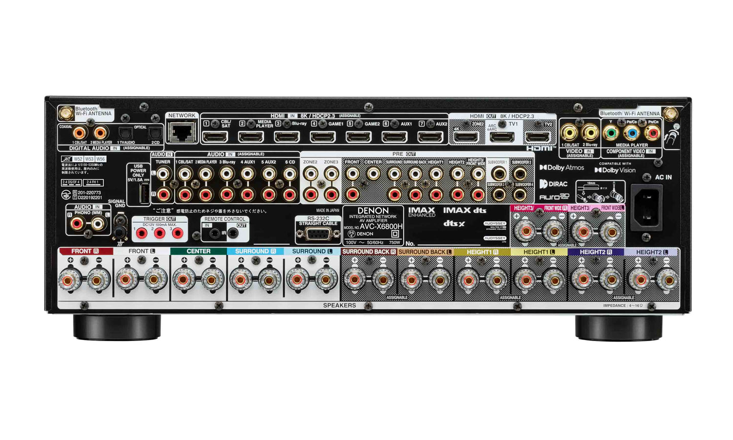 Denon AVC-X6800H - HDMI Connectivity with ARC/eARC