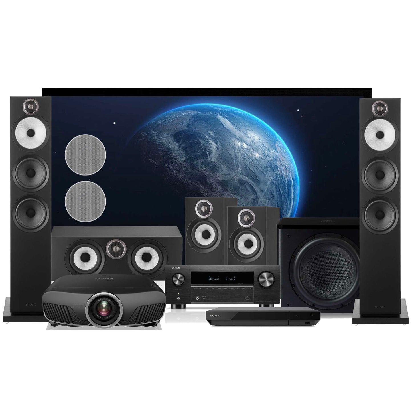Denon B&W REL Home Cinema System