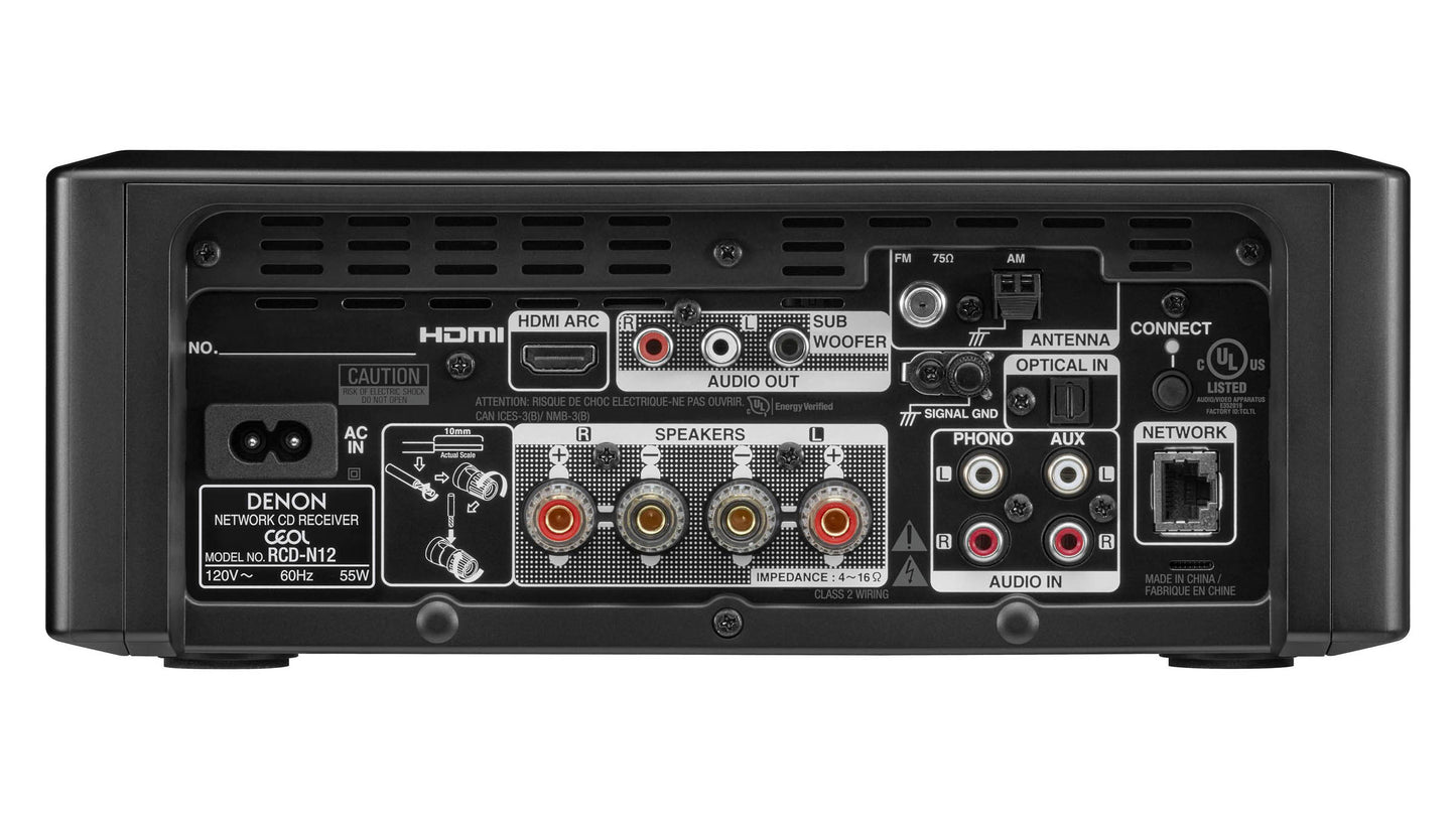 Denon CEOL RCD-N12 Network Receiver - With HDMI ARC & Phono Input