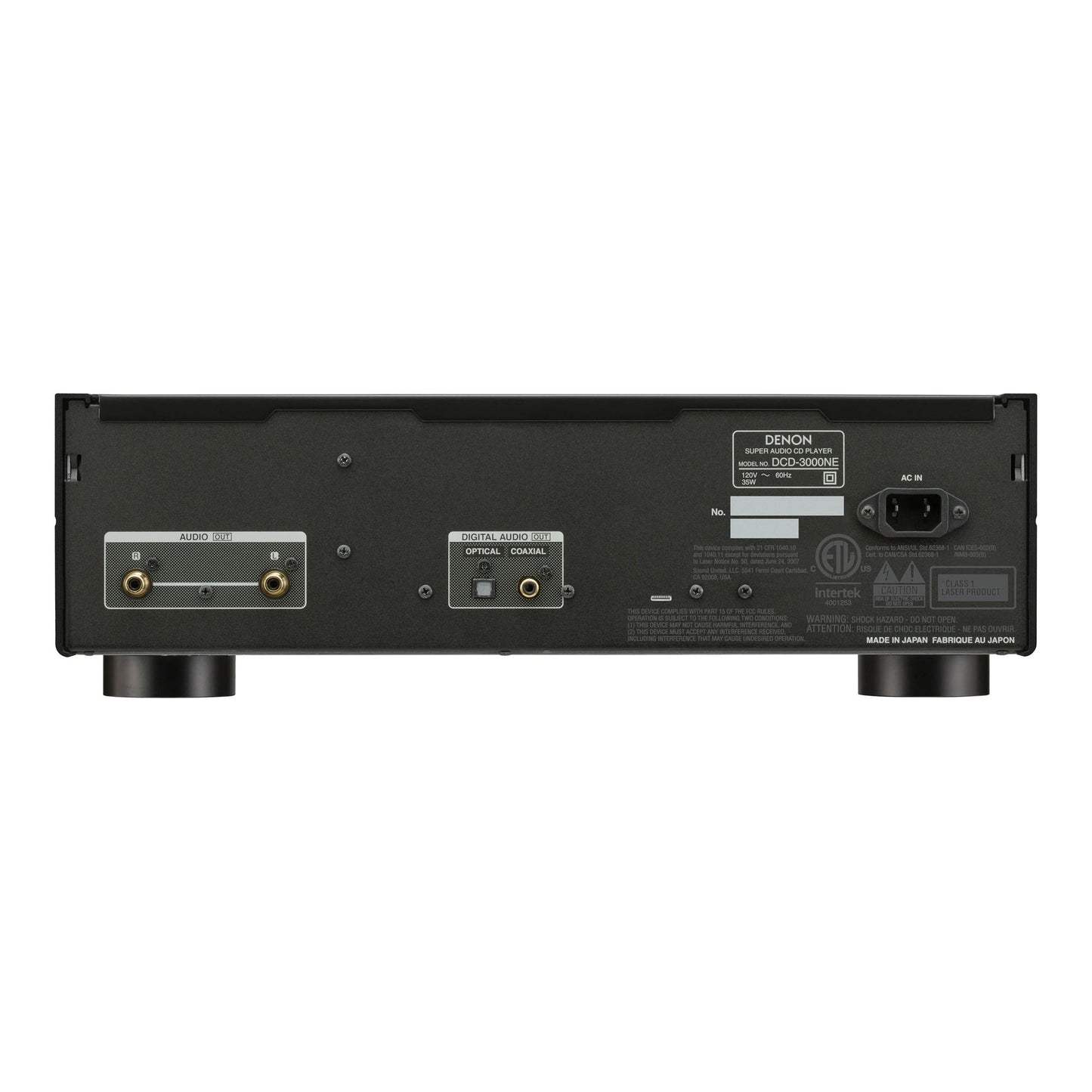 Denon DCD-3000NE Super Audio CD Player in black - rear view