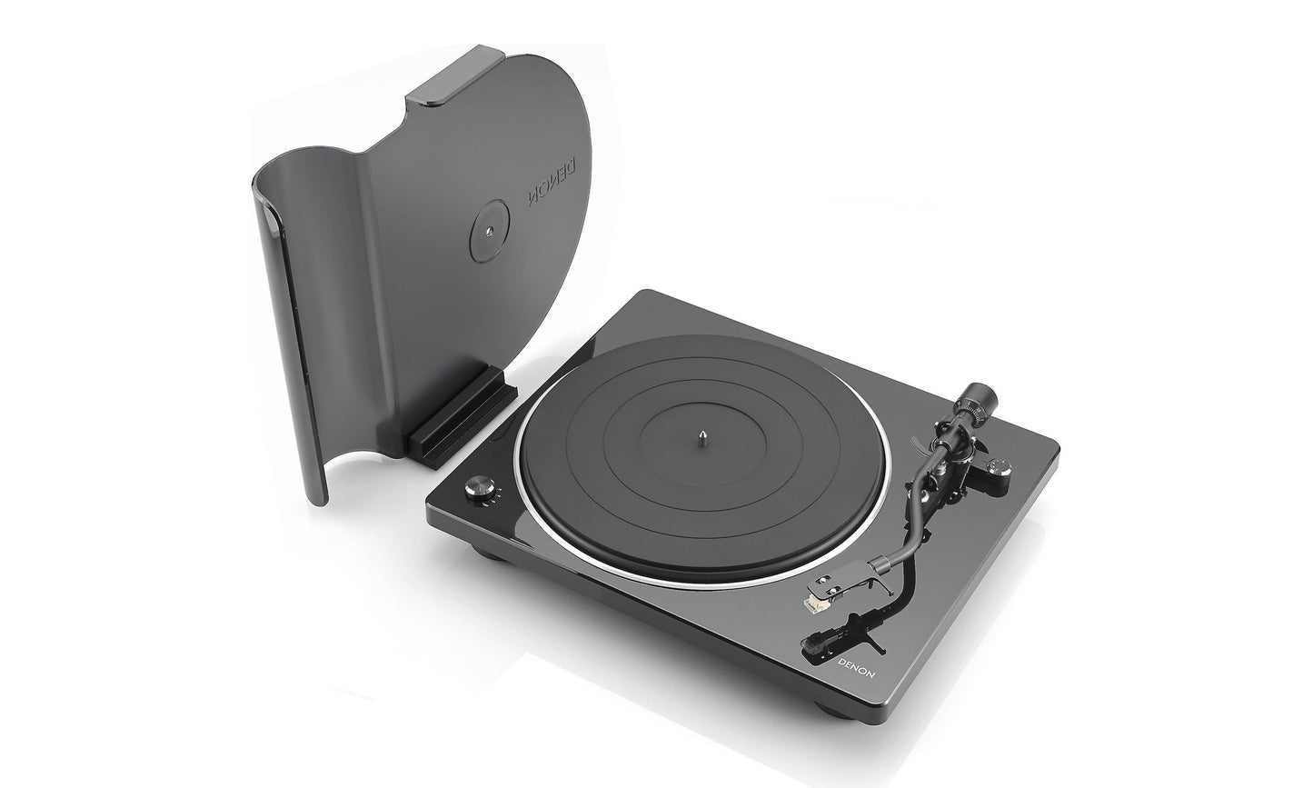 Denon DP-400 Turntable - Shown with Lid Open