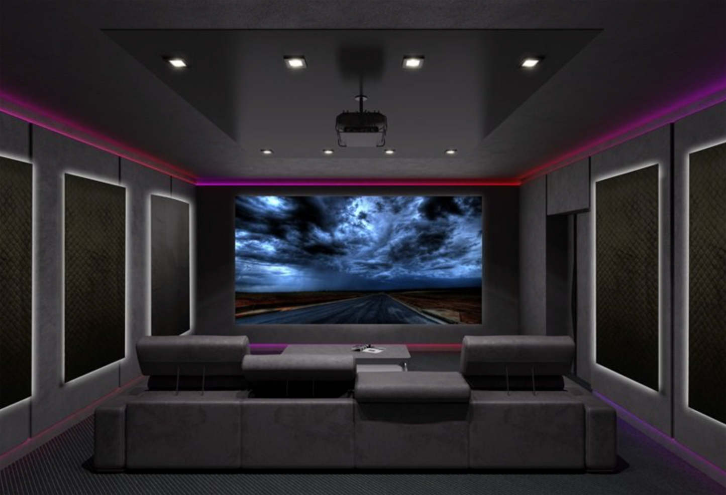 DTX Design Timber Grooved Acoustic Panel on wall in cinema