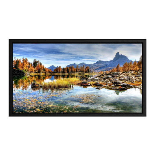 DTX Digital Premier Pro 16:9 Microperforated Projector Screen - Shown with Image on Screen