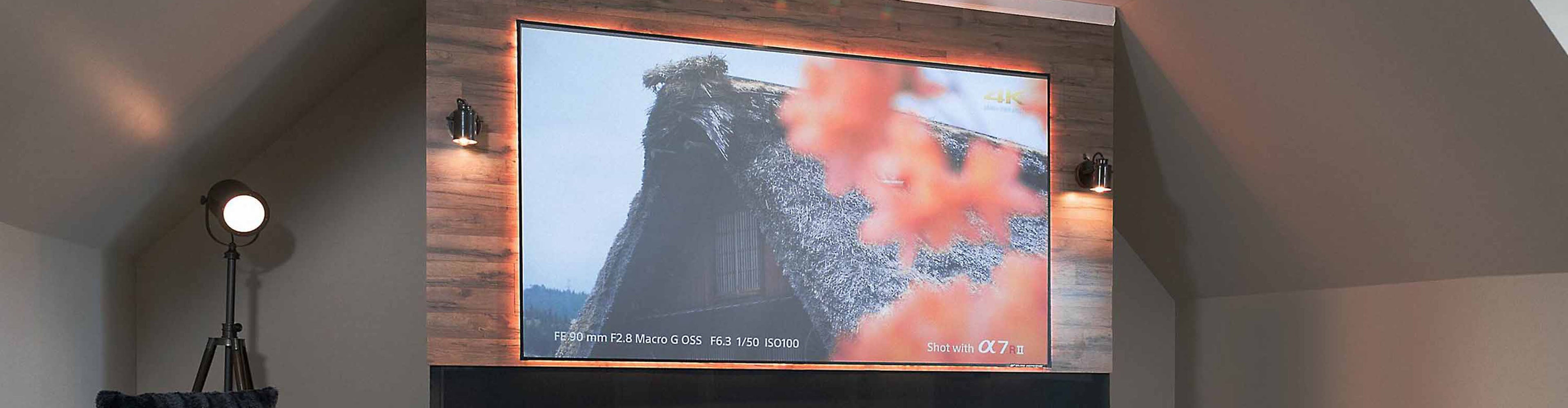 Elite Screen on wall