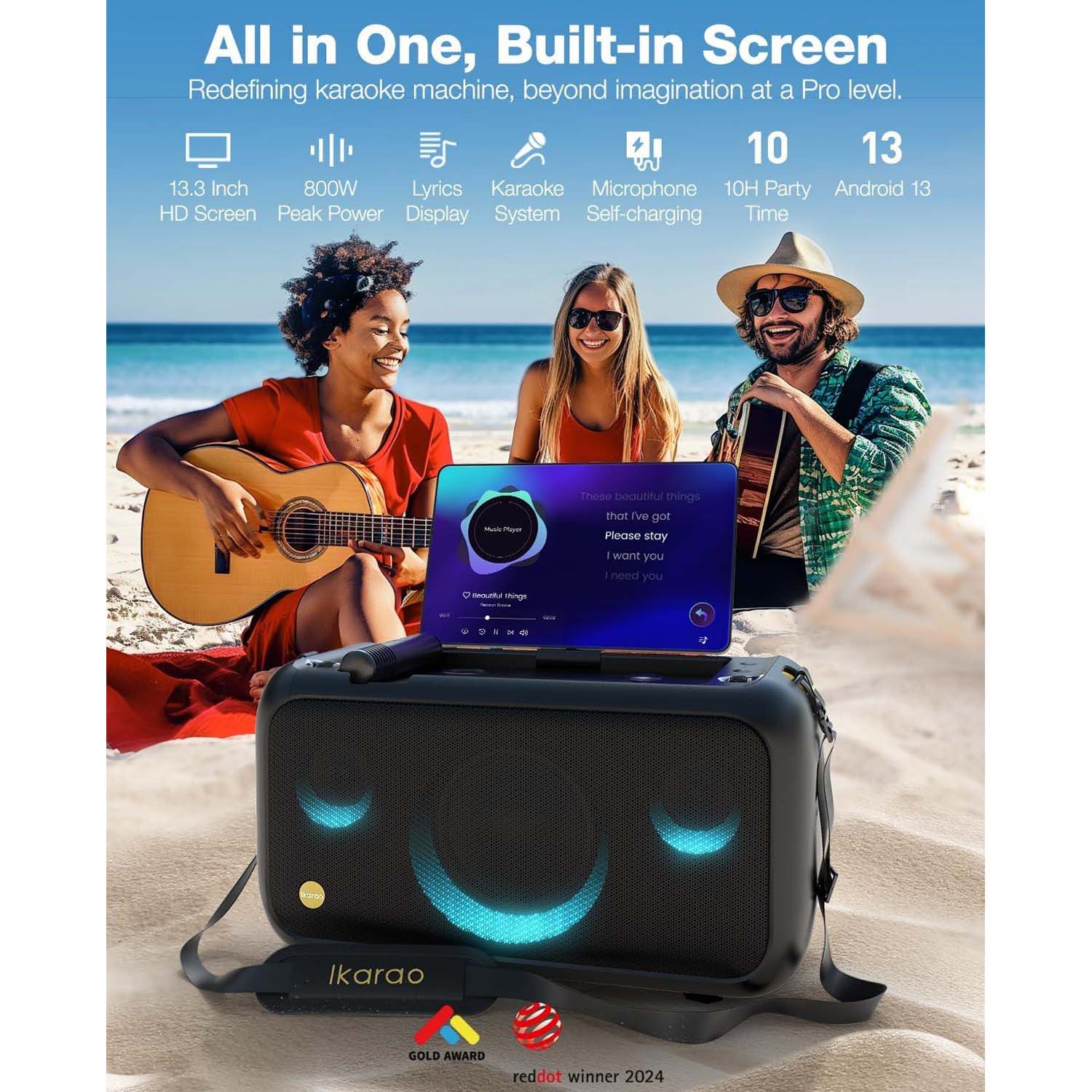 Ikarao Break X1 Portable Karaoke Machine