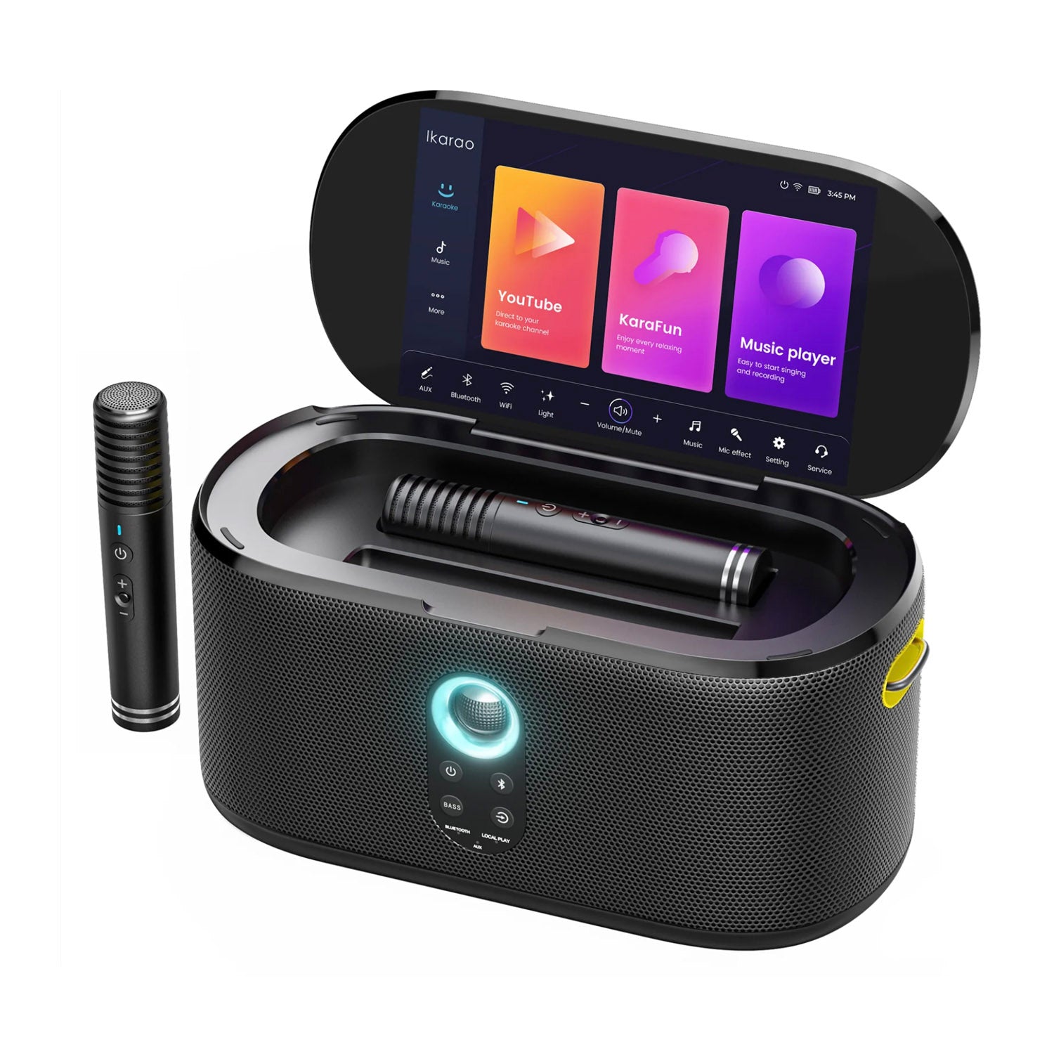 Ikarao Shell S1 Portable Karaoke Machine - With Microphones