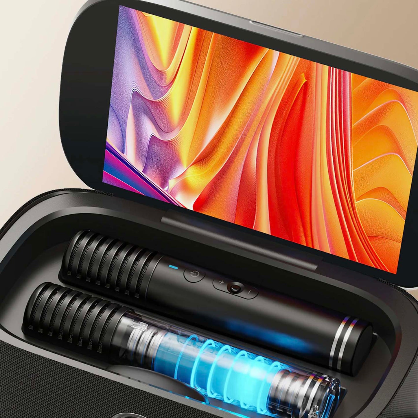 Ikarao Shell S2 Portable Karaoke Machine - 2 Wireless Microphones