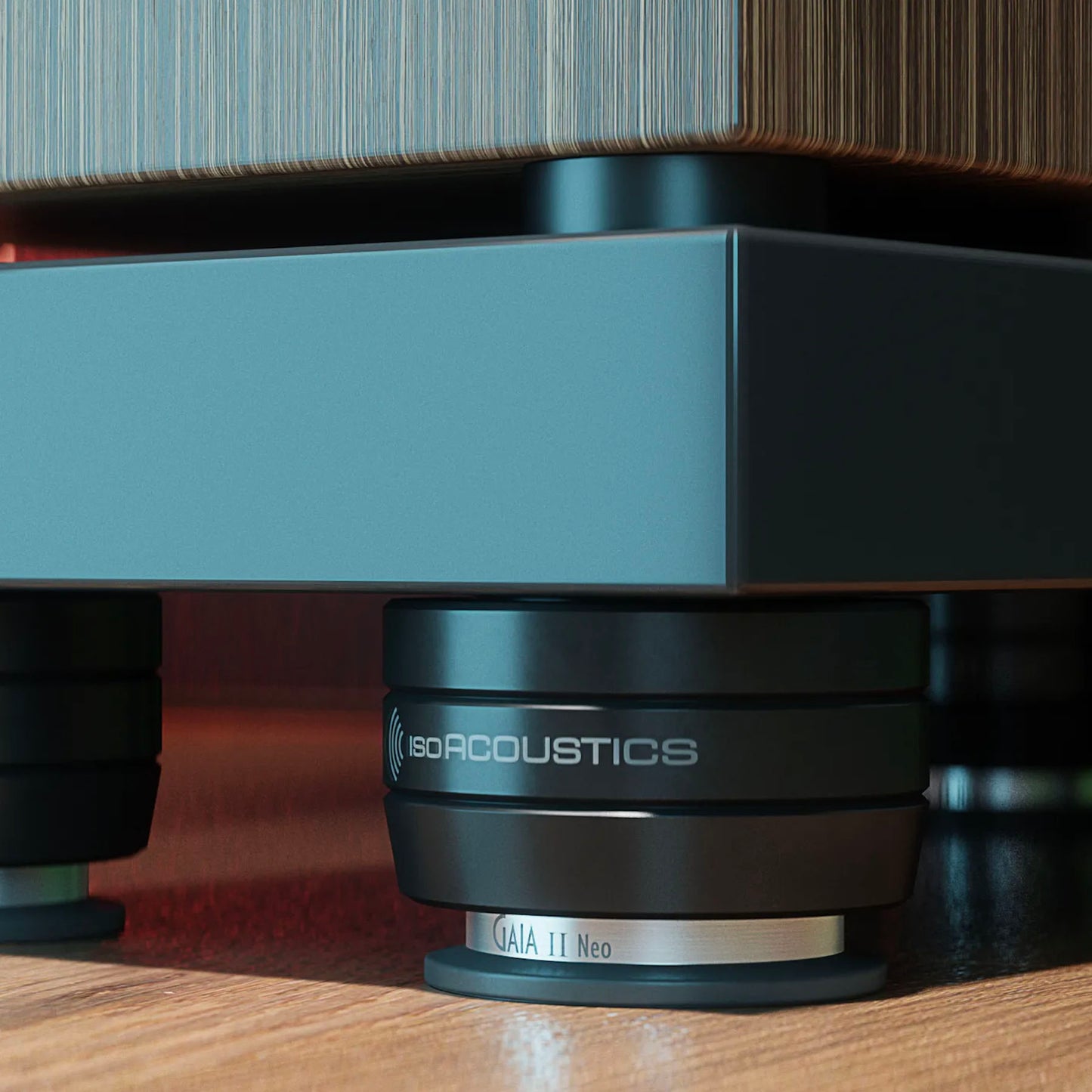 IsoAcoustics Gaia II Neo Speaker Isolation Feet Black - in use under speaker