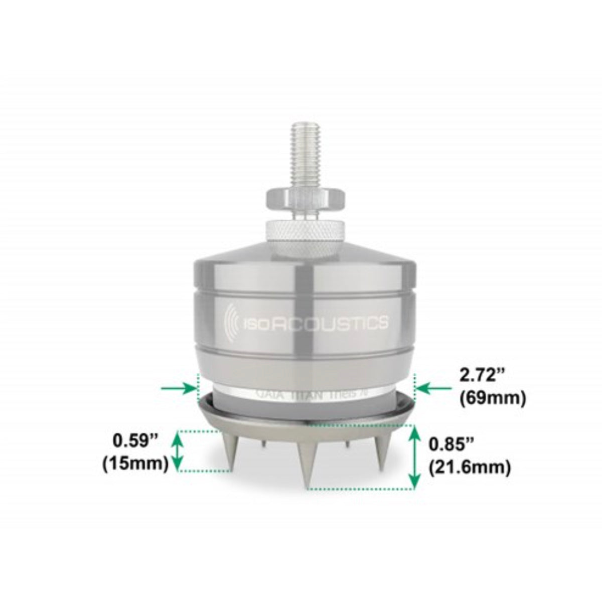IsoAcoustics Gaia-Titan Theis Carpet Disks - Dimensions