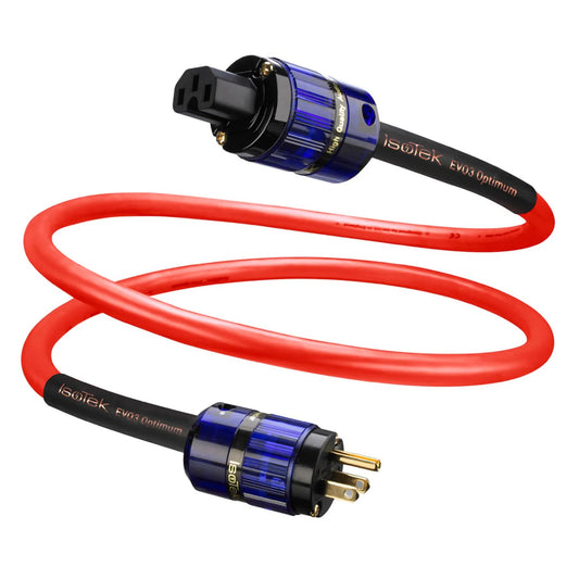 IsoTek EVO3 Optimum Power Cable - C15 Standard Current Connector. Overseas Plug Shown. Sold with Australian Plug.
