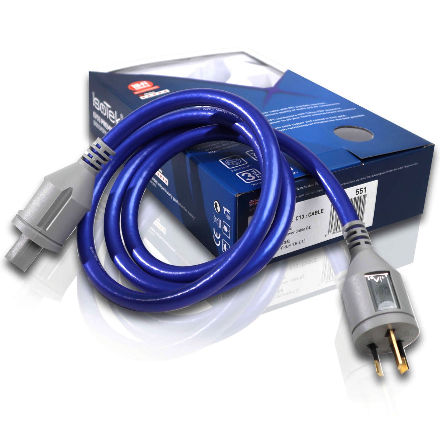 IsoTek EVO3 C13 Premier Mains Power Cable - Recommended by Hi-Fi Choice UK
