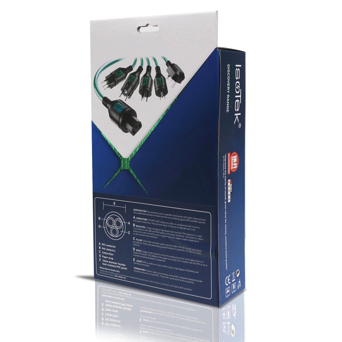 IsoTek EVO3 C13 Premier Mains Power Cable - Rear of box