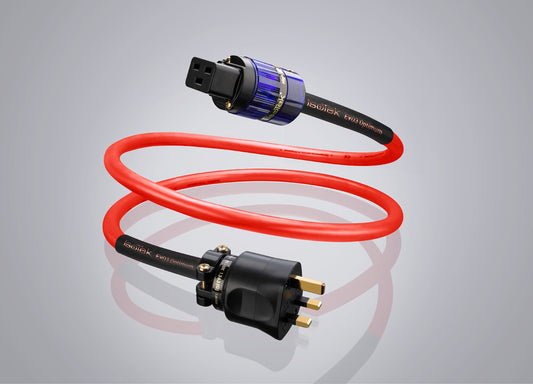 IsoTek EVO3 Optimum Power Cable - C19 High Current Connector. Overseas Plug Shown. Sold with Australian Plug.